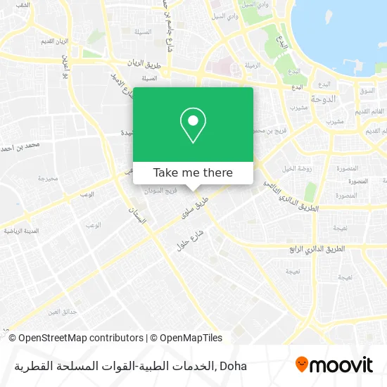 الخدمات الطبية-القوات المسلحة القطرية map