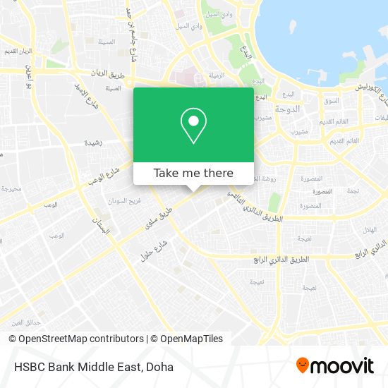 HSBC Bank Middle East map