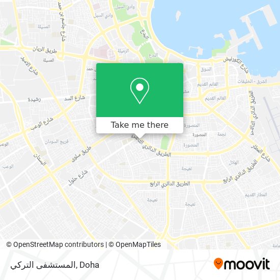 المستشفى التركي map