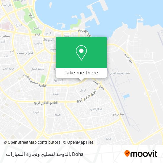 الدوحة لتصليح وتجارة السيارات map
