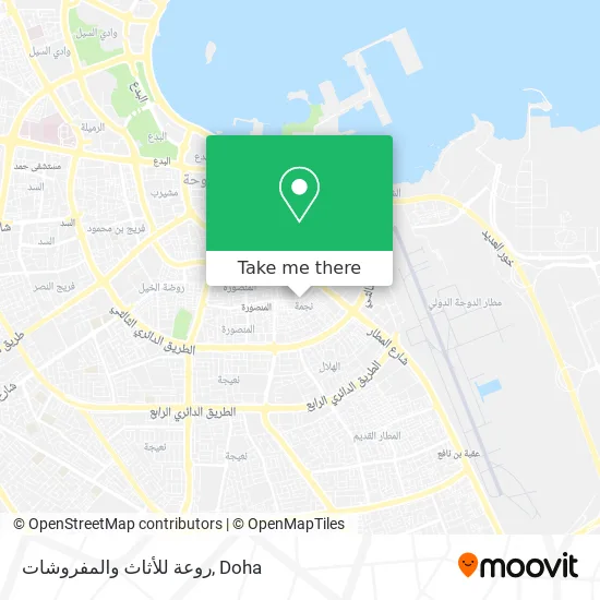 روعة للأثاث والمفروشات map