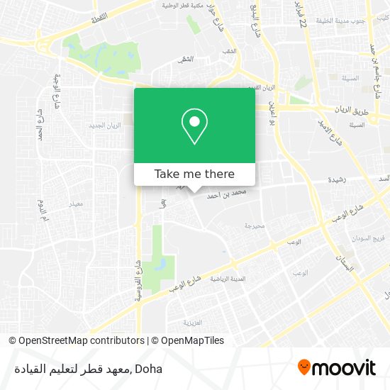 معهد قطر لتعليم القيادة map