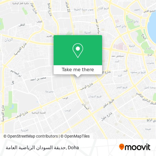 حديقة السودان الرياضية العامة map