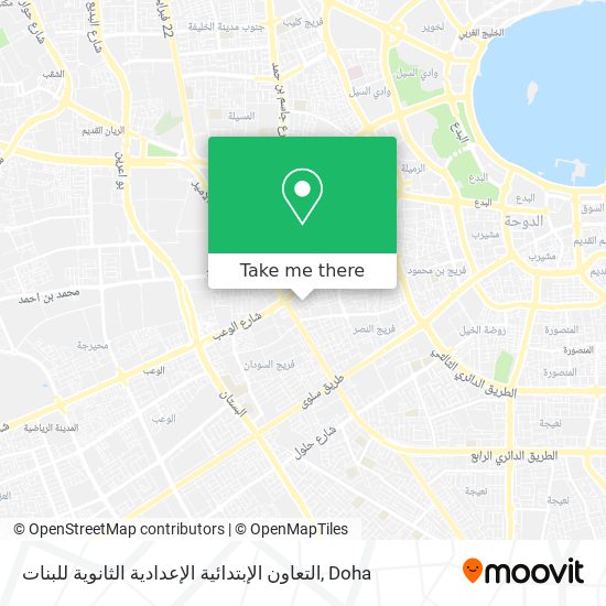 التعاون الإبتدائية الإعدادية الثانوية للبنات map