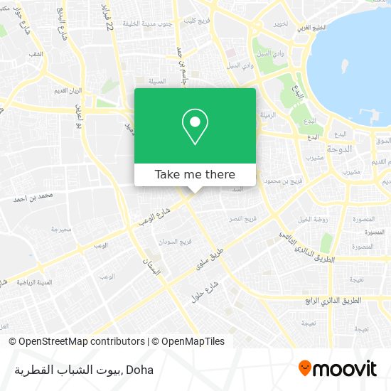 بيوت الشباب القطرية map