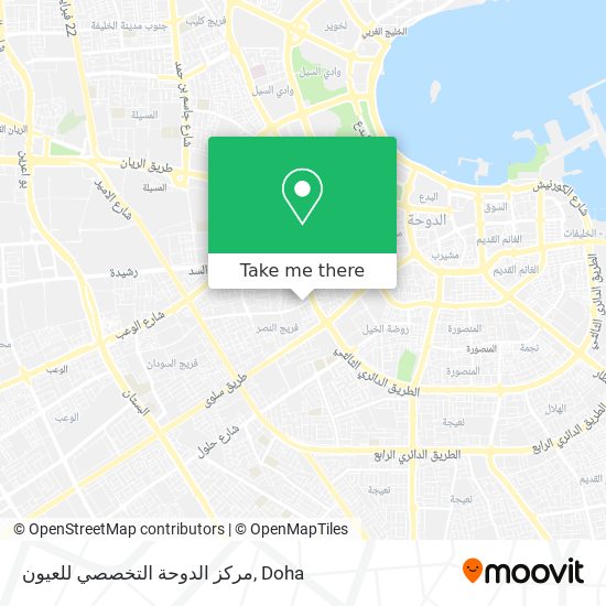 مركز الدوحة التخصصي للعيون map