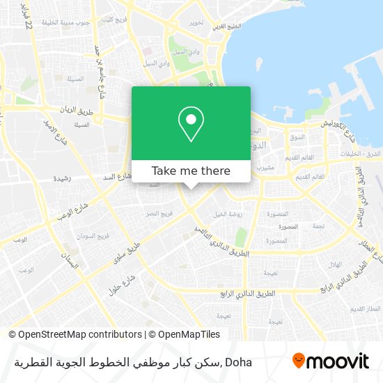 سكن كبار موظفي الخطوط الجوية القطرية map