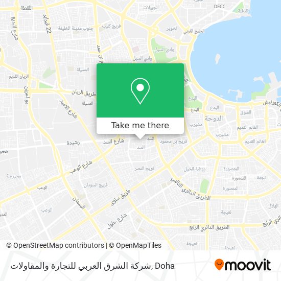 شركة الشرق العربي للتجارة والمقاولات map