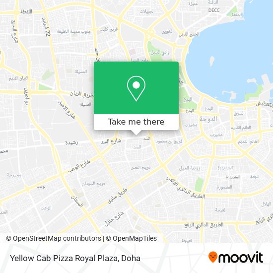Yellow Cab Pizza Royal Plaza map