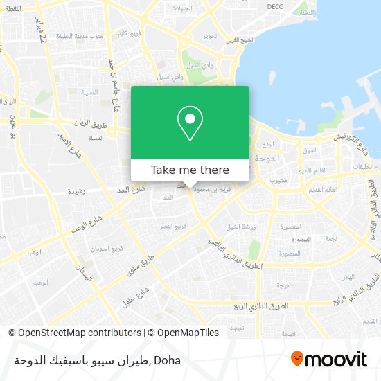 طيران سيبو باسيفيك الدوحة map