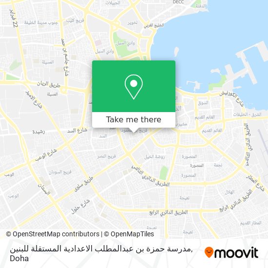 مدرسة حمزة بن عبدالمطلب الاعدادية المستقلة للبنين map