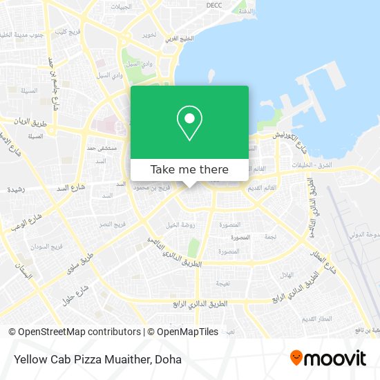 Yellow Cab Pizza Muaither map