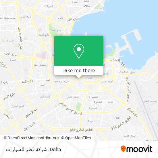 شركة قطر للسيارات map