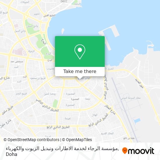 مؤسسة الرجاء لخدمة الاطارات وتبديل الزيوت والكهرباء map