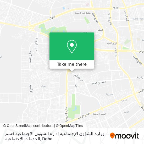 وزارة الشؤون الإجتماعية إدارة الشؤون الإجتماعية قسم الخدمات الإجتماعية map