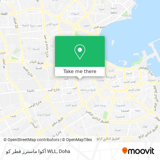 أكوا ماسترز قطر كو WLL map