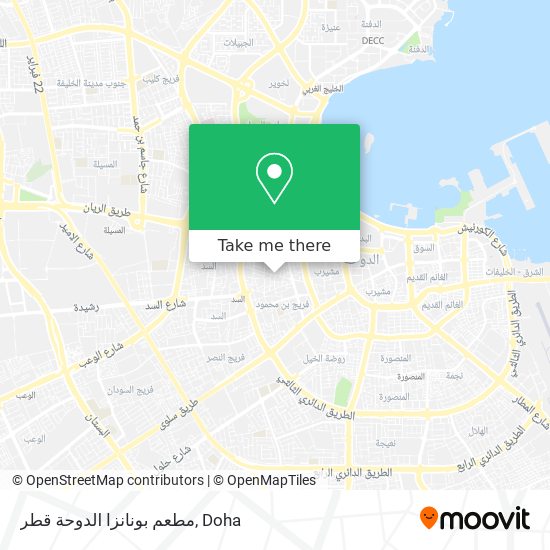 مطعم بونانزا الدوحة قطر map