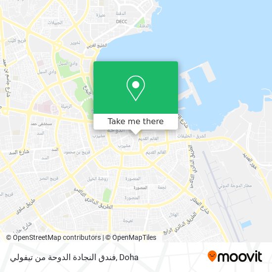 فندق النجادة الدوحة من تيفولي map