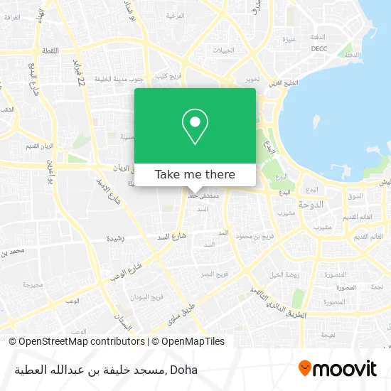 مسجد خليفة بن عبدالله العطية map