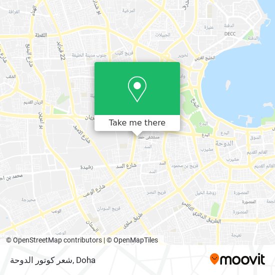 شعر كوتور الدوحة map
