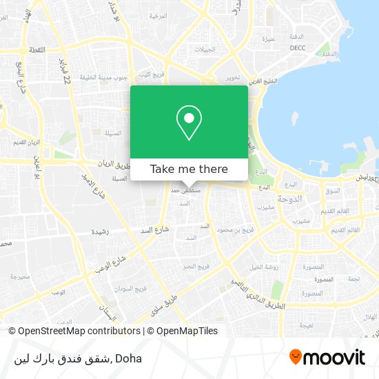 شقق فندق بارك لين map