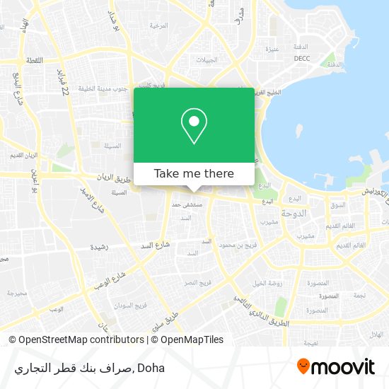 صراف بنك قطر التجاري map