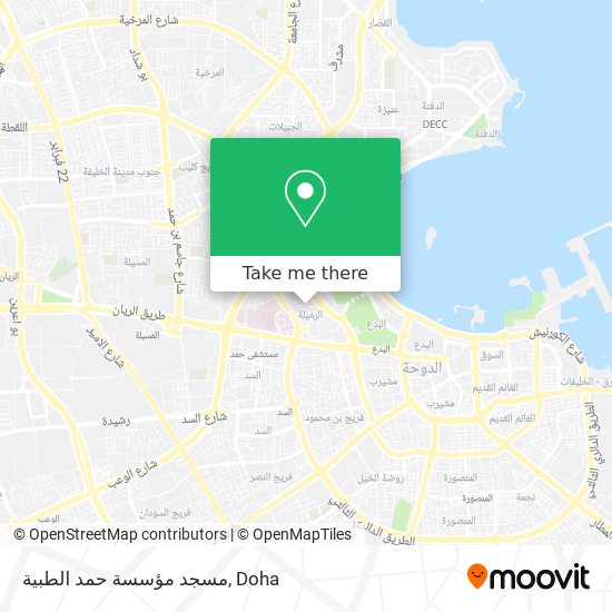 مسجد مؤسسة حمد الطبية map