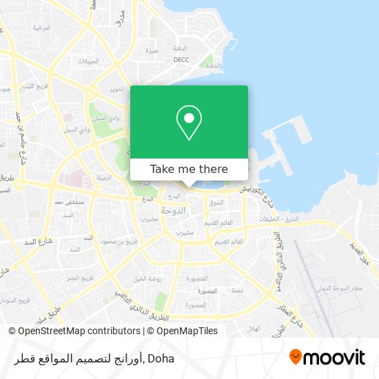 أورانج لتصميم المواقع قطر map