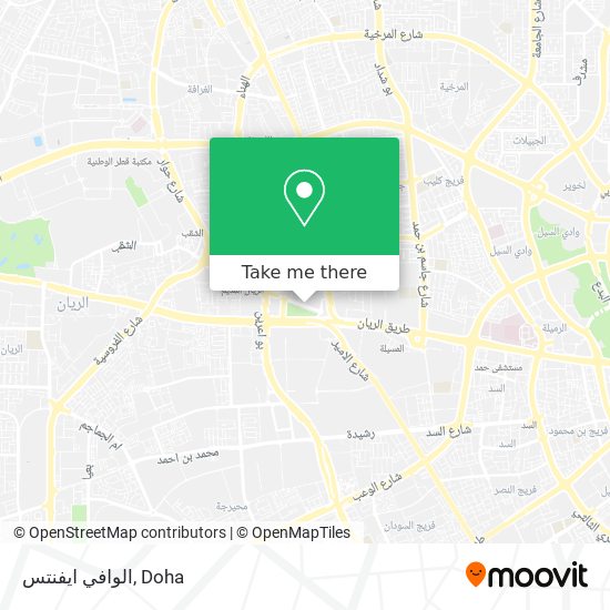 الوافي ايفنتس map