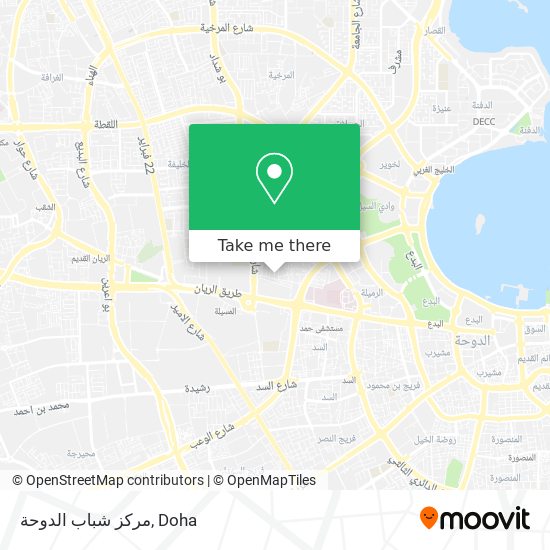مركز شباب الدوحة map