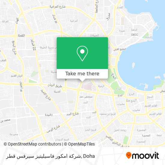 شركة امكور فاسيليتيز سيرفس قطر map