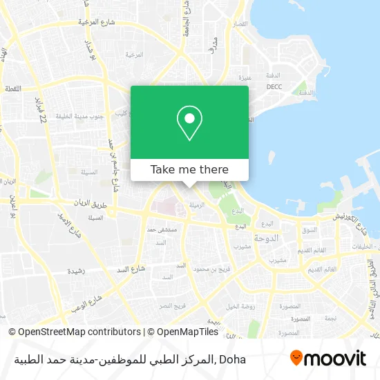المركز الطبي للموظفين-مدينة حمد الطبية map