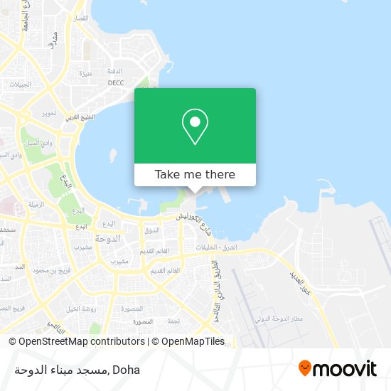 مسجد ميناء الدوحة map