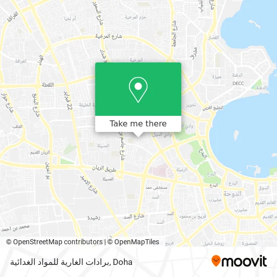 برادات الغارية للمواد الغدائية map