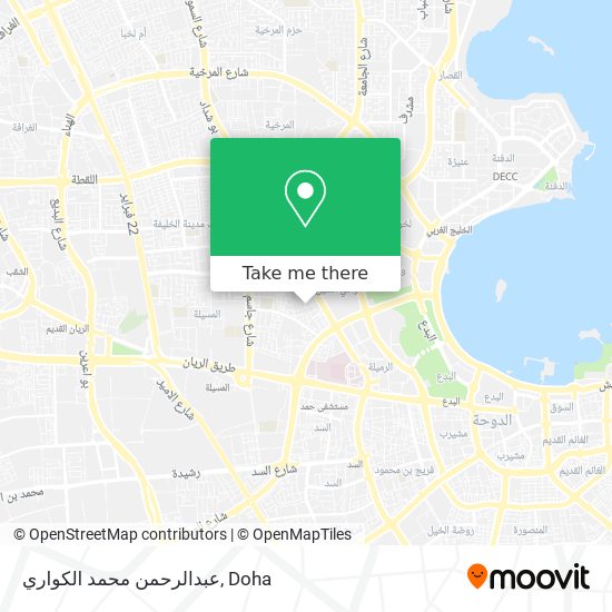 عبدالرحمن محمد الكواري map