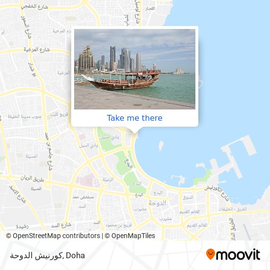 كورنيش الدوحة map