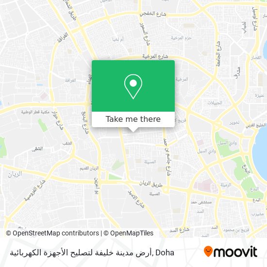 أرض مدينة خليفة لتصليح الأجهزة الكهربائية map