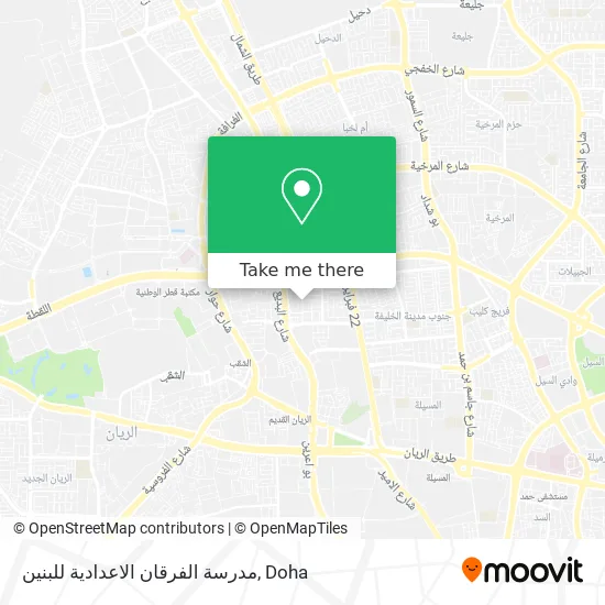 مدرسة الفرقان الاعدادية للبنين map