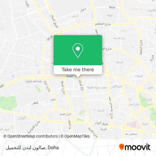 صالون لندن للتجميل map