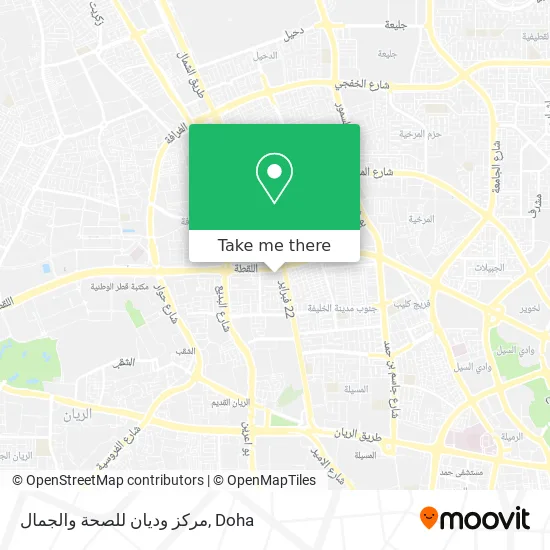 مركز وديان للصحة والجمال map