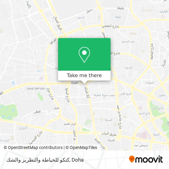 كتكو للخياطة والتطريز والشك map