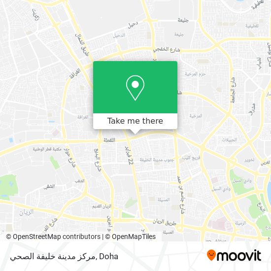 مركز مدينة خليفة الصحي map