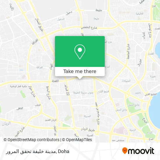 مدينة خليفة تحقق المرور map