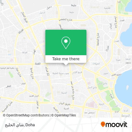 شاي الخليج map