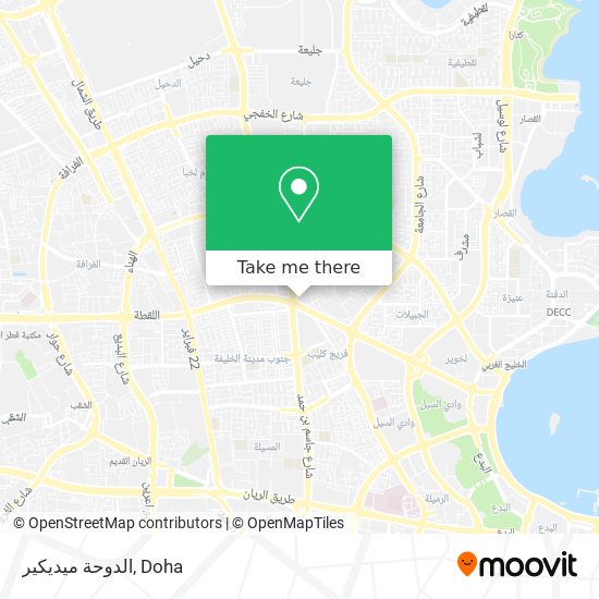 الدوحة ميديكير map