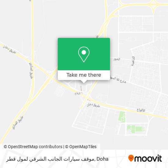 موقف سيارات الجانب الشرقي لمول قطر map