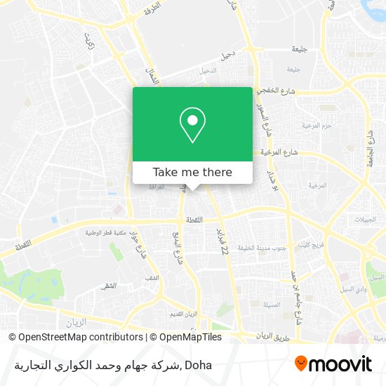 شركة جهام وحمد الكواري التجارية map