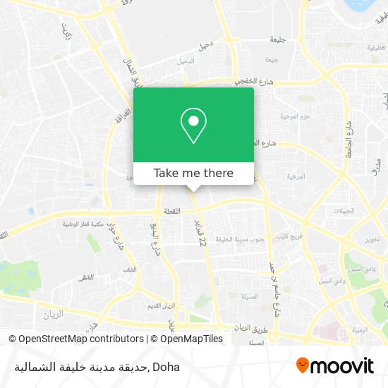 حديقة مدينة خليفة الشمالية map