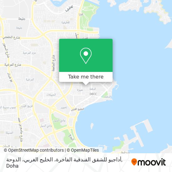 أداجيو للشقق الفندقية الفاخرة، الخليج الغربي، الدوحة map