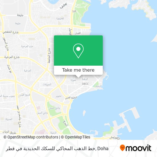 خط الذهب المحاكي للسكك الحديدية في قطر map